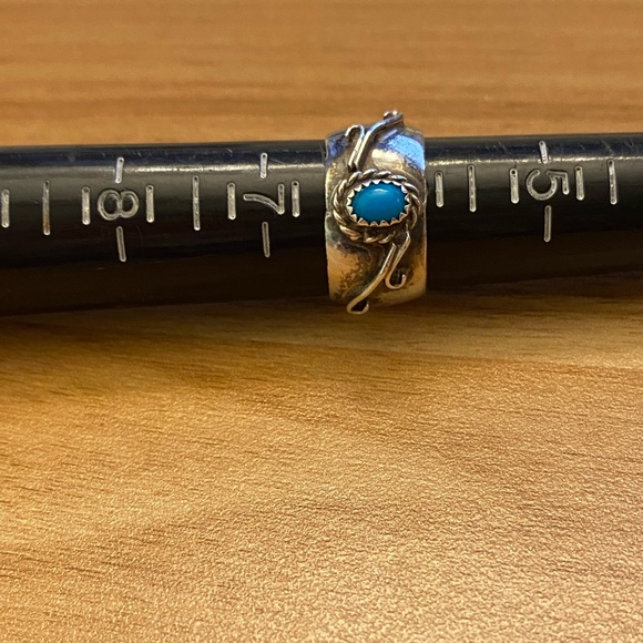 Vintage silver turquoise signed ring - Picture 7 of 7